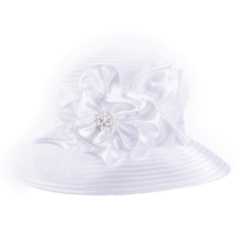 （All White）Lawliet Satin Ribbon Womens Dress Church Wedding Kentucky Derby Sun Bridal Oaks Day  RA