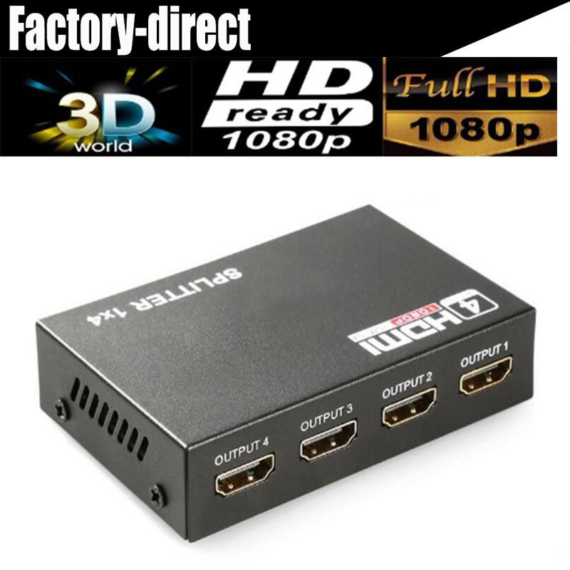 HDMI Splitter 1x4 Full HD 1080p Video HDMI Switch Switcher Amplifier
