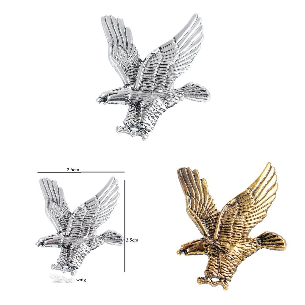 2Pcs Alloy Brooch Pin Flying Eagle Lapel Pin For Men Boys, Wedding
