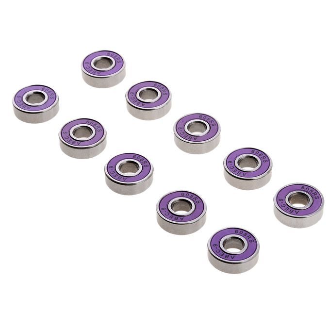 10Pcs/Pack ABEC-9 608RS Roller Skate Wheel Bearings Seal Ball Purple