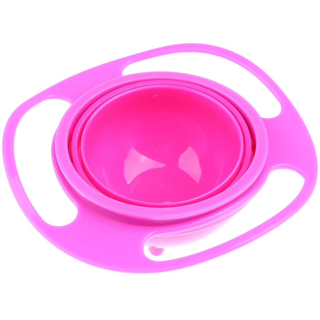 Baby Spill-Proof Bowl 360 Deg Gyro Gravity Toddlers Eating Toy Nursery