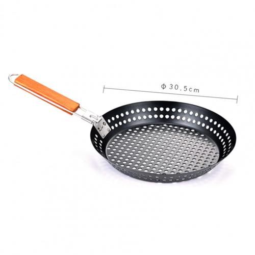 Black Durable  Modern Frying Duck And Chicken Leg Pizza Making Pot Pan Portable Baking Outdoor