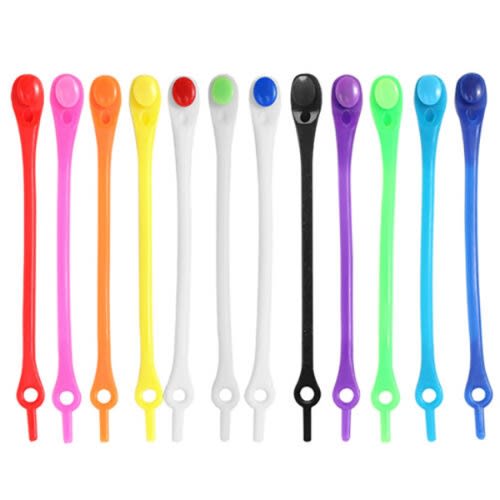 12x Elastic Silicone Rubber Shoe Lace