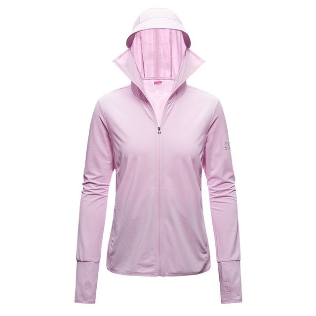 Sun Protection Clothing Men Women Thin Long Womens Pink_M