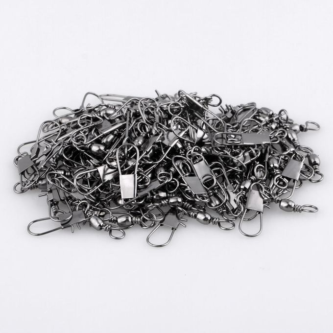 100x Barrel Swivel With Safety Snaps  Connector Hook Connector