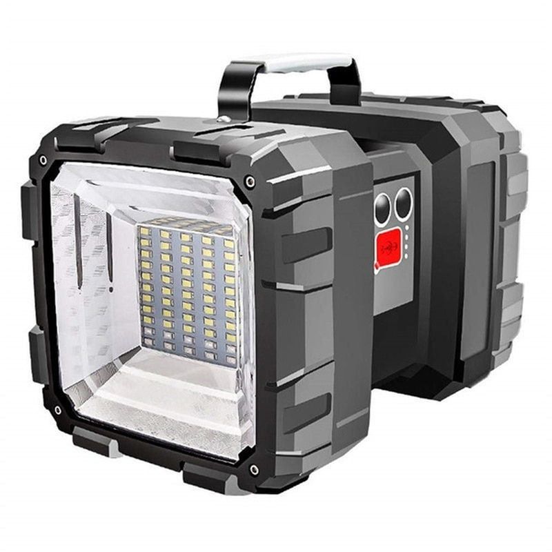 Super Bright XHP100 LED Usb Rechargeable Double Head Searchlight Handheld Flashlight Work Spotlight