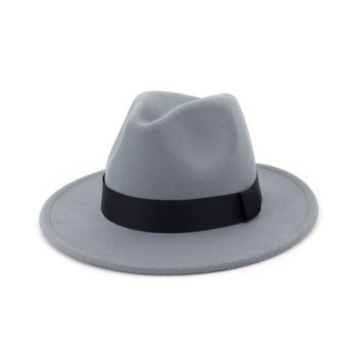 Men Fedora Hat - Grey
