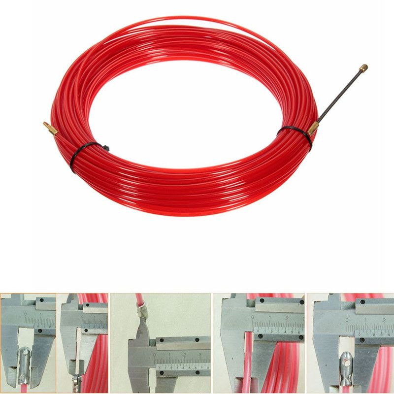10/20/25/30M Nylon Steel Red Fish Draw Tape Electrical Cable