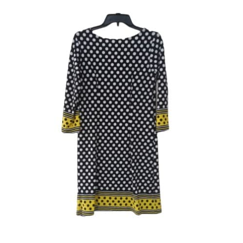 Women's Short Dress- Yellow And Black