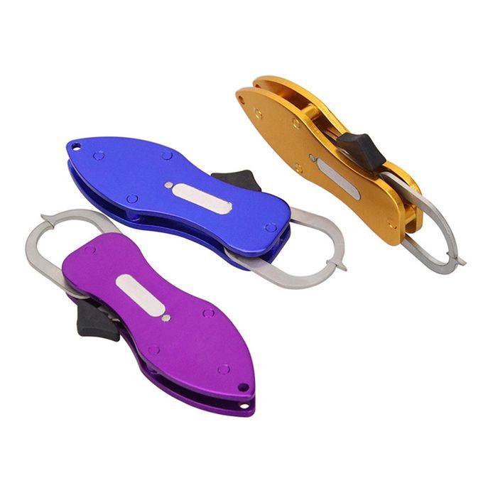 Portable Mini Fish Lip Grip Pliers  Grabber Metal Purple