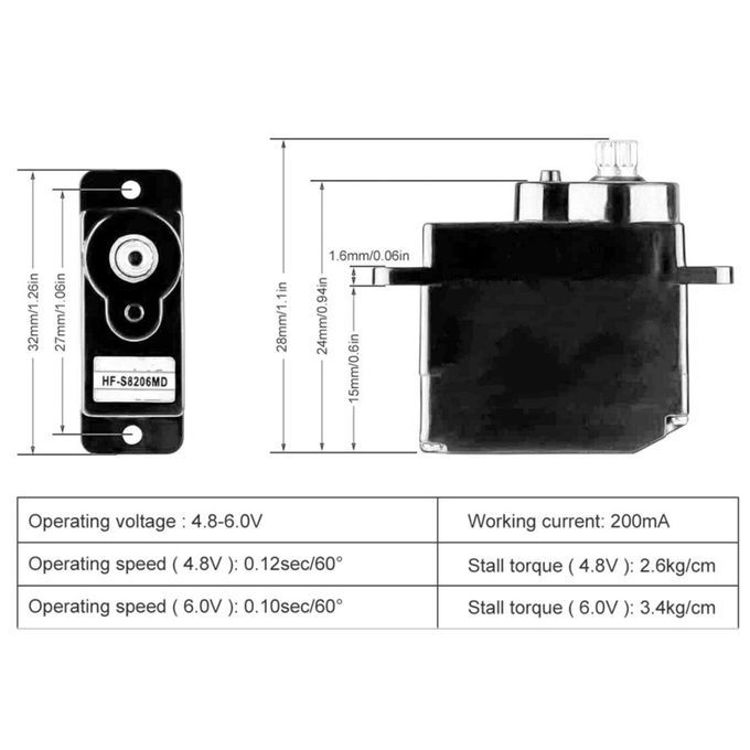 Metal Gear Digital Servo For RC Car SCX24 AXI00001 SCX24 AXI90081 RC