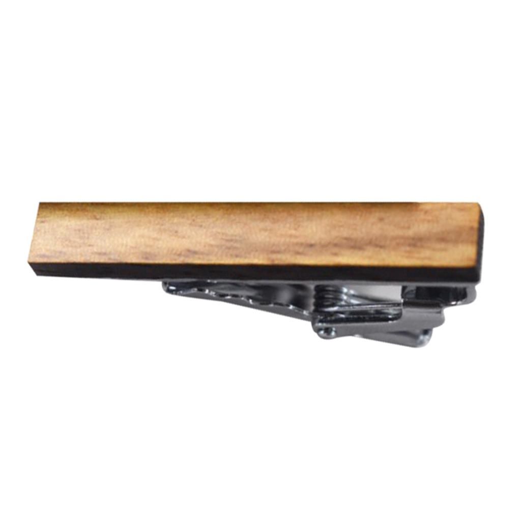Wood Simple Men Tie Clip Bar Necktie Clasp Clamp Wedding Zebra Wood