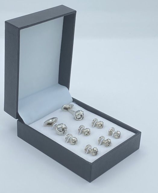 Polished Silver Men's CuffLinks Set