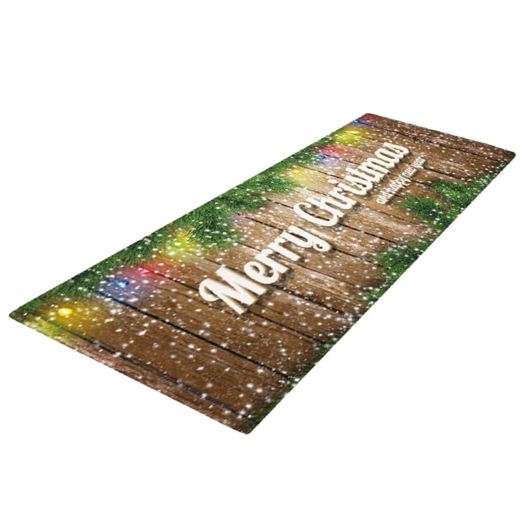 Velvet Area Rugs Soft Comfort Floor Runner Mat Capert Christmas Them G