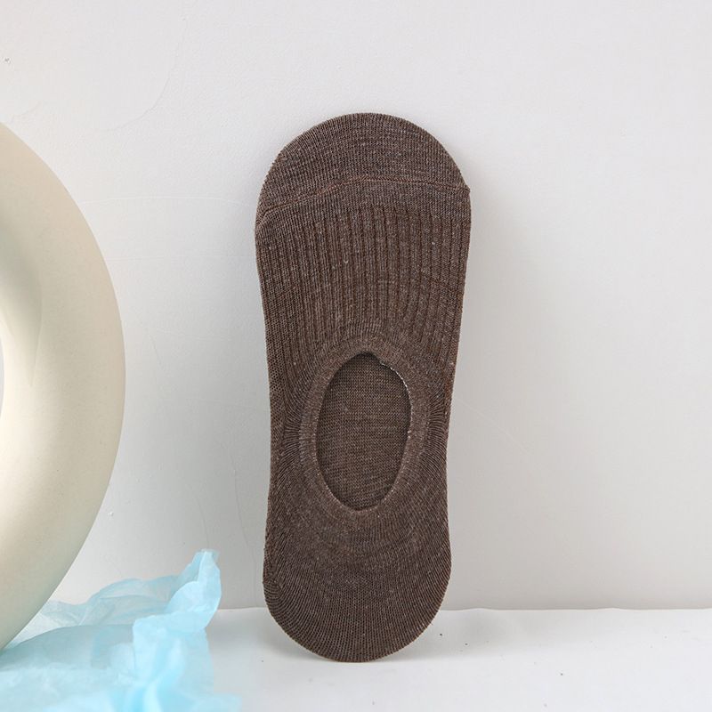 Low Top Shallow Tipped Invisible Boat Socks-brown Naked Socks/10 Pairs