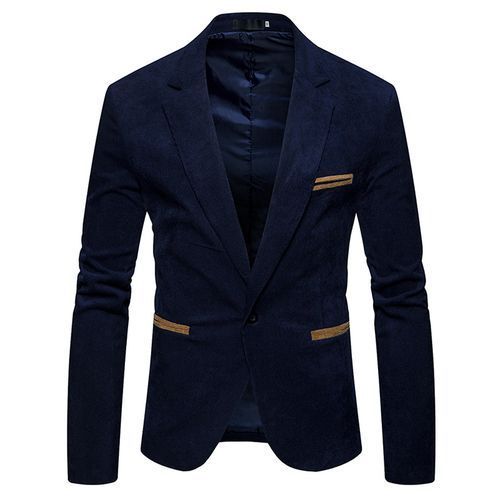 Men Slim Fit Blazer Suit Lapel Wedding Business Wear Coat