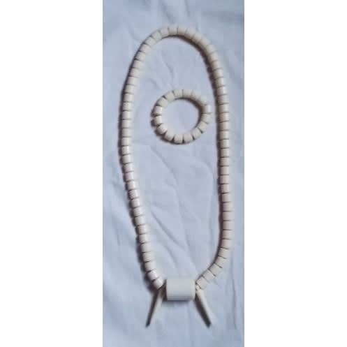 Traditional Coral Styled Beads - White