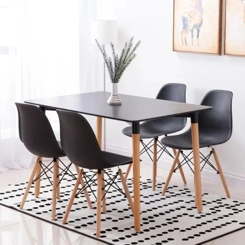 Dining Table With 4 Eames Chairs