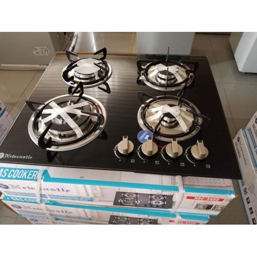 Elegant 4-Burner Glass Cabinet Gas Cooker