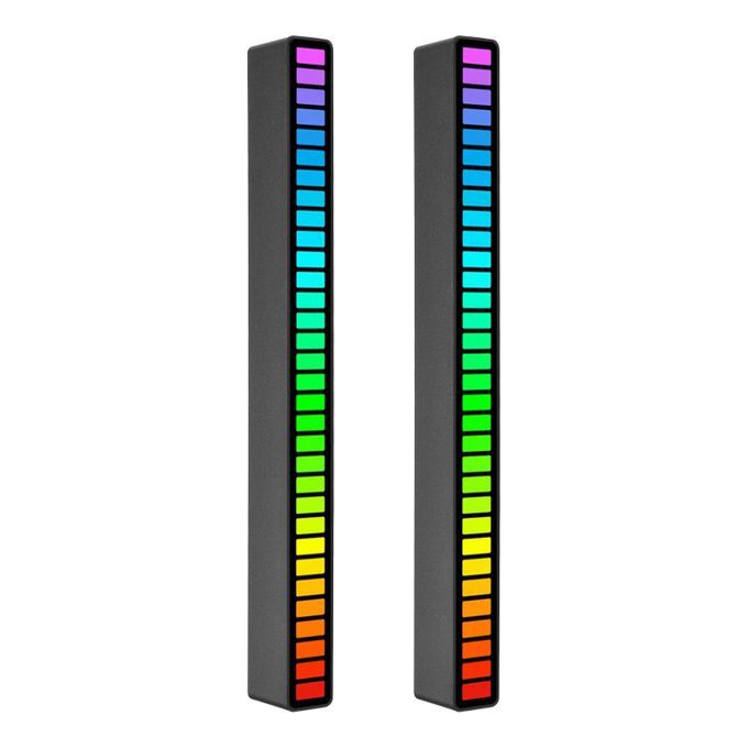 RGB Sound Control Rhythm Lights 2 PCS 32 LED 18 Colors