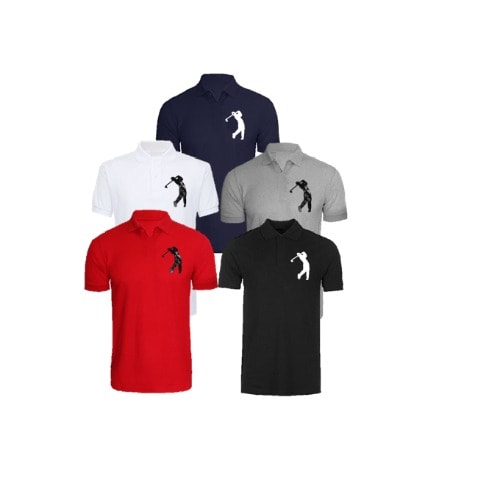 Men's Golf Sport Polo Shirt - Set of 5