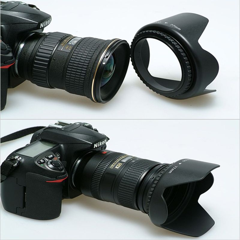 55mm Screw-In Flower Lens Hood For Nikon D5600 D5500 D5300