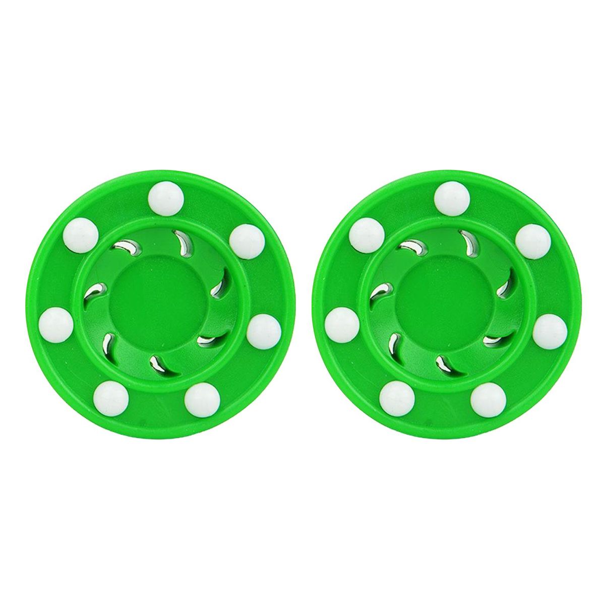 2pcs Roller Hockey Game Puck 120G Indoor And Street Hockey Green