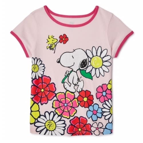 365 Kids Girls Peanuts Sleeve Top