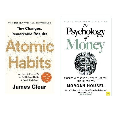 Atomic Habits By James Clear + The Psychology of Money by Morgan Housel (2 Books)