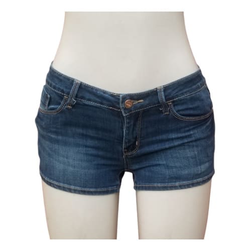 Ladies Stretchy Casual Bumshort- Blue