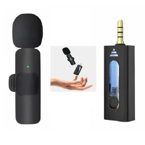 K35 Single Wireless Lavalier Aux Microphone Connected With Speaker/camera