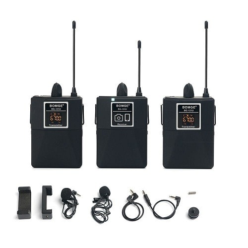 2 in 1 Wireless Lapel Microphone System For Live Streaming