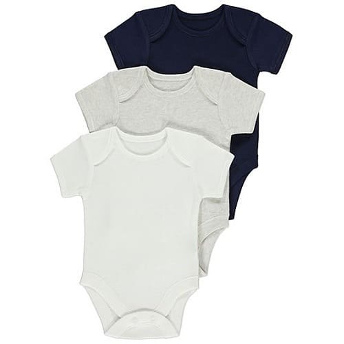 Pack Of 3 Unisex Baby Bodysuits