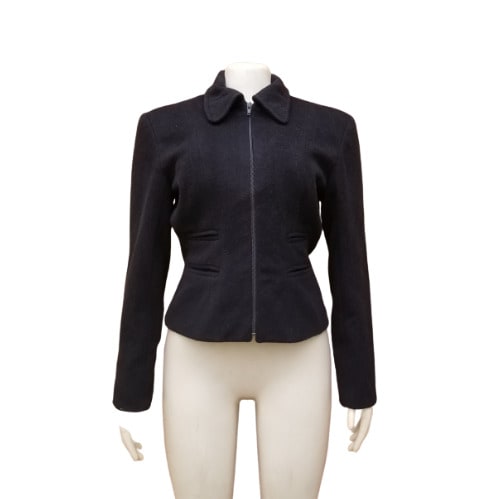 Ladies  Wool Blazer With Full Lining- Black