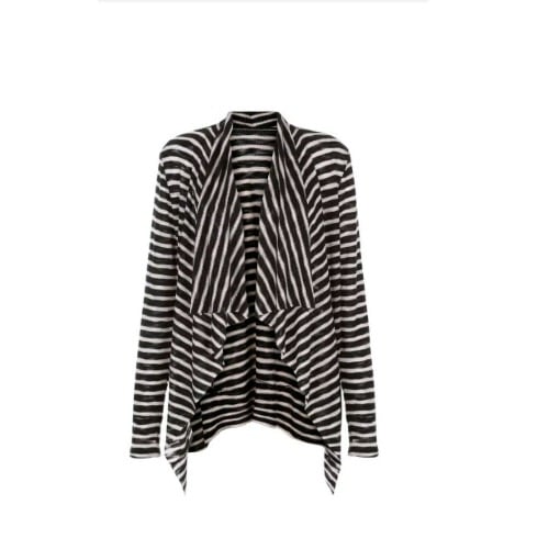 Monochrome Stripped Waterfall Cardigan