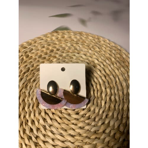 Gold Dazzling Multicolored Earrings