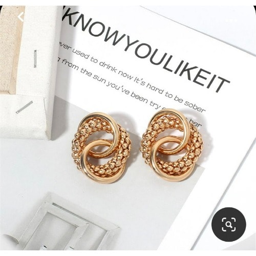 Goldtone Crossing Drop Earrings