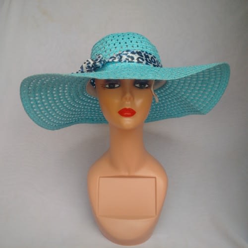 Net Beach Hat For Women - Turquoise