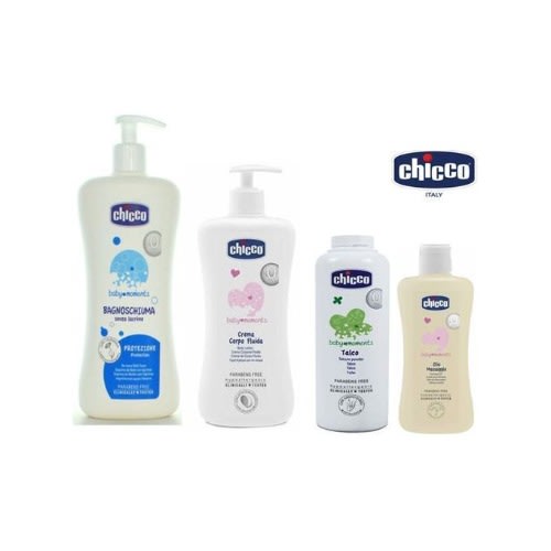 Baby Moments Essentials - Bath 500ml, Lotion 500ml, Oil 200ml & Powder 150ml (4 Pack)