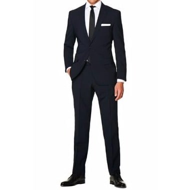 Men's Single Button Suit - Black