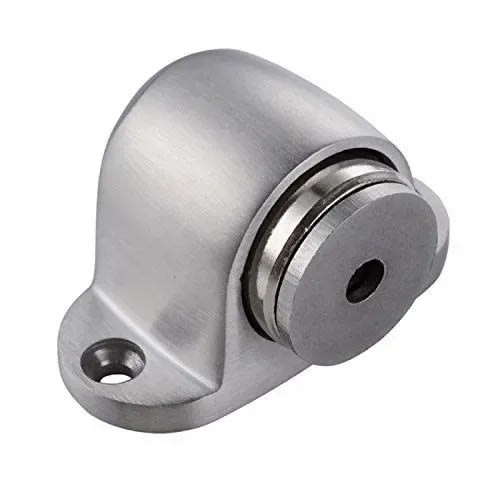 Master Floor Mounted Magnetic Door Stopper - Silver