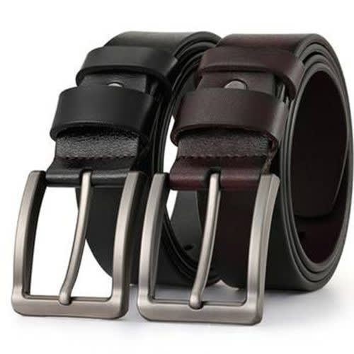 Men Genuine Leather Belt 2 In 1 - Brown And Black