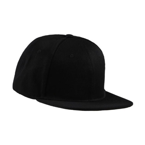 Baseball Plain Face Cap - Black.