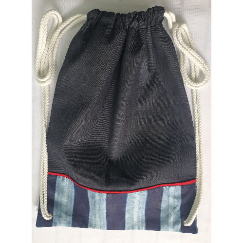 Blue Drawstring Backpack