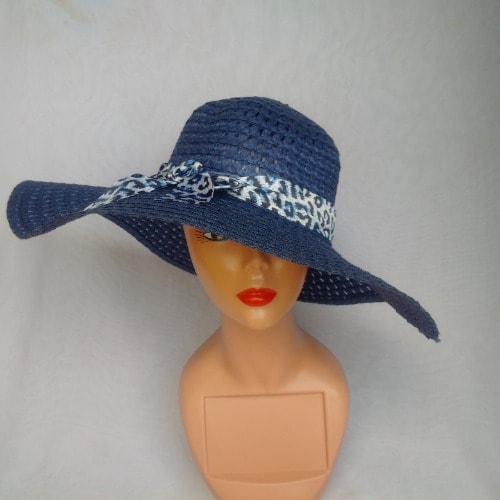 Net Beach Hat For Women - Blue