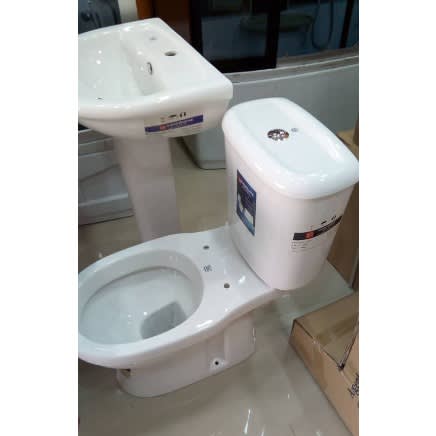Sweet Home Toilet Seat  With Standing Wash Hand Basin - White
