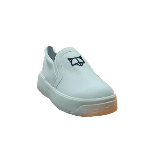 Slip On Plimsoll With Fat Sole - White