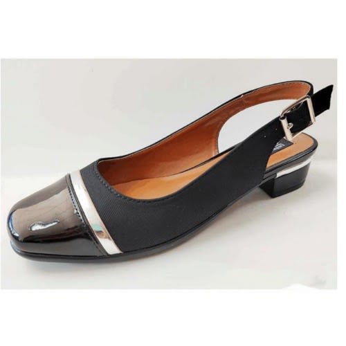 Tip Patent Leather Slingback Sandal