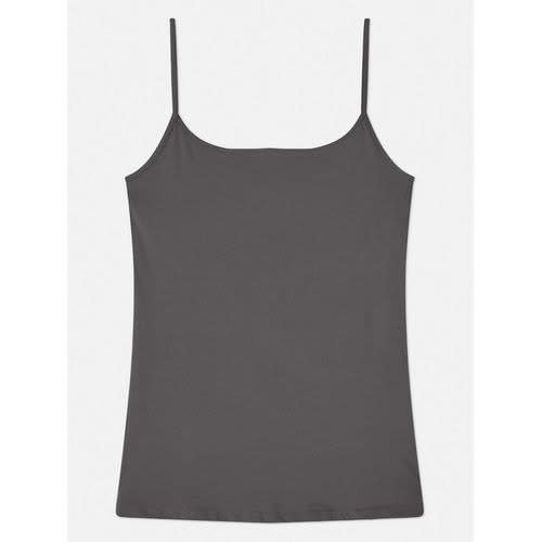 Adjustable Strap Stretch Camisole- Charcoal