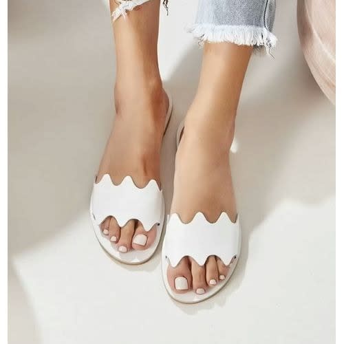 Ladies Slippers - White